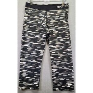 Nike Pro Haze Leggings Women's  XL Dri-fit Black/Gray Camo Capri Athletic